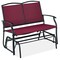 Best Choice Products 2-Person Outdoor Swing Glider, Steel Patio Loveseat, Bench Rocker w/ Armrests